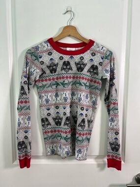Hanna Andersson Star Wars Fair Isle holiday long john pajama Boys Size 14
